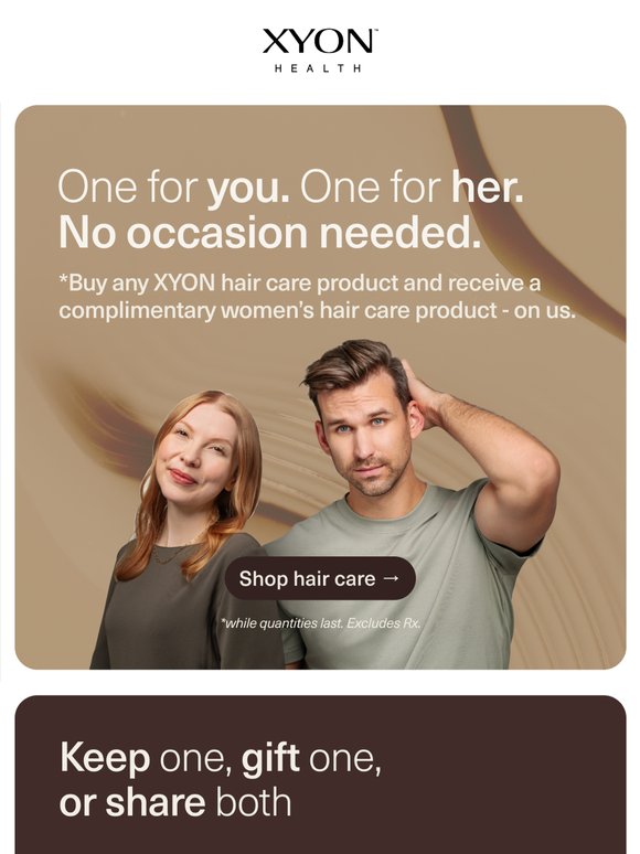 One for you. One for her.
