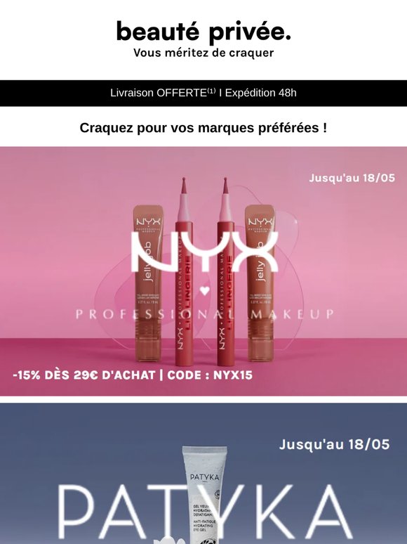 NYX Professional Makeup, Patyka, Matcha & Ube, Curly mood : découvrez les ventes beauté ✨