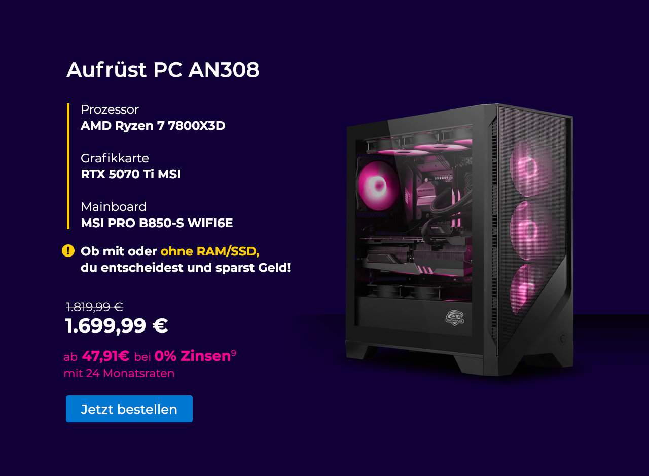 Aufrüst PC AN308