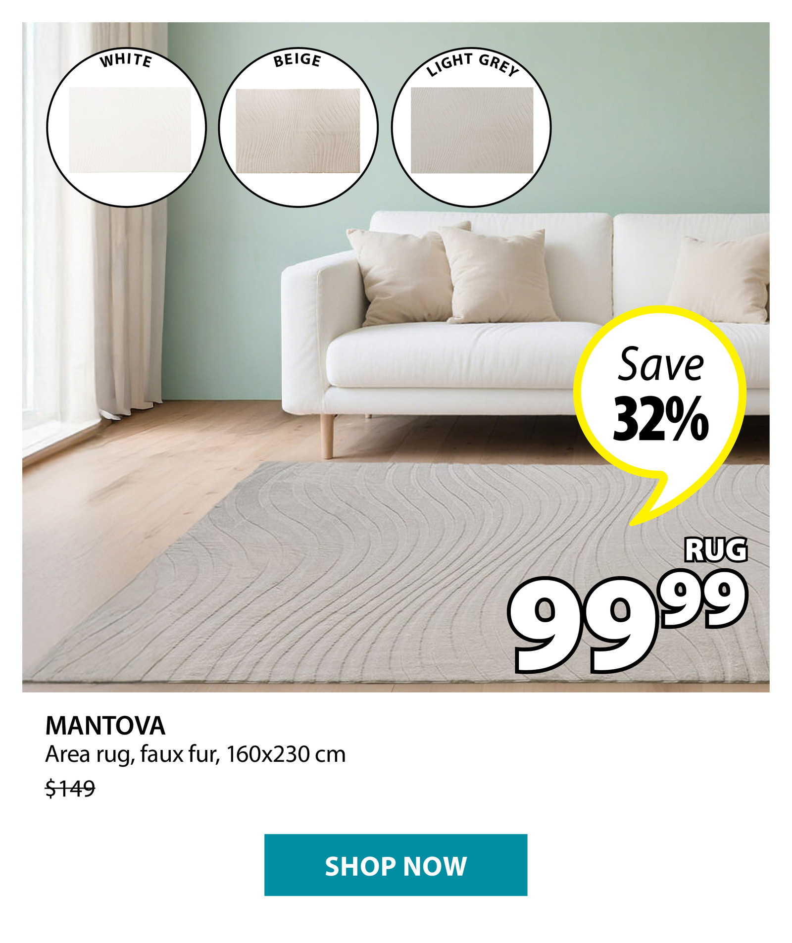 MANTOVA Area rug | Save 32%