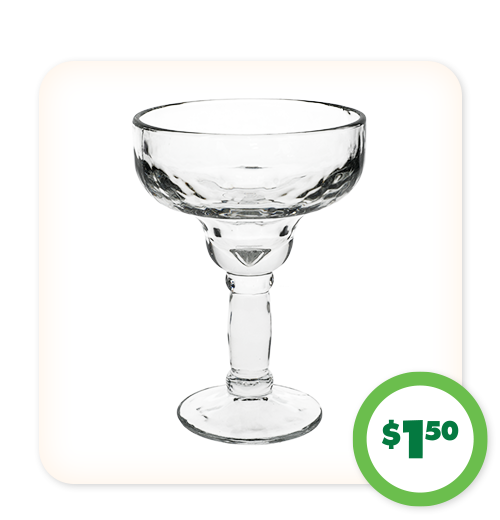 $1.50 Margarita Glasses