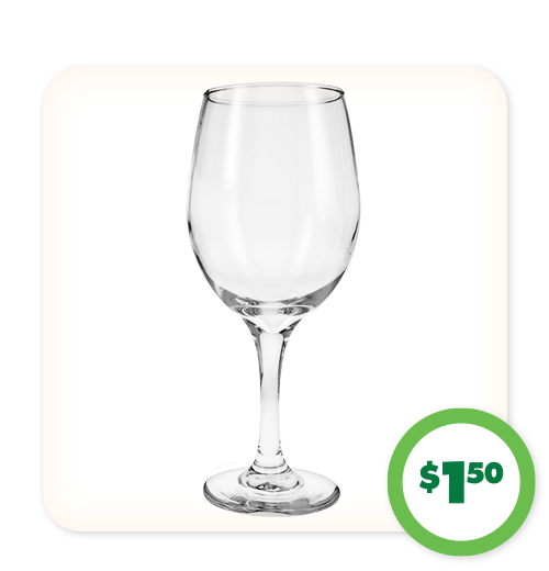 $1.50 Long-Stem Wine Glasses