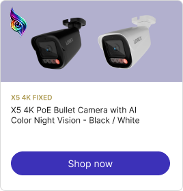 Connect X5 4K PoE Bullet Camera with AI Color Night Vision - White/Black