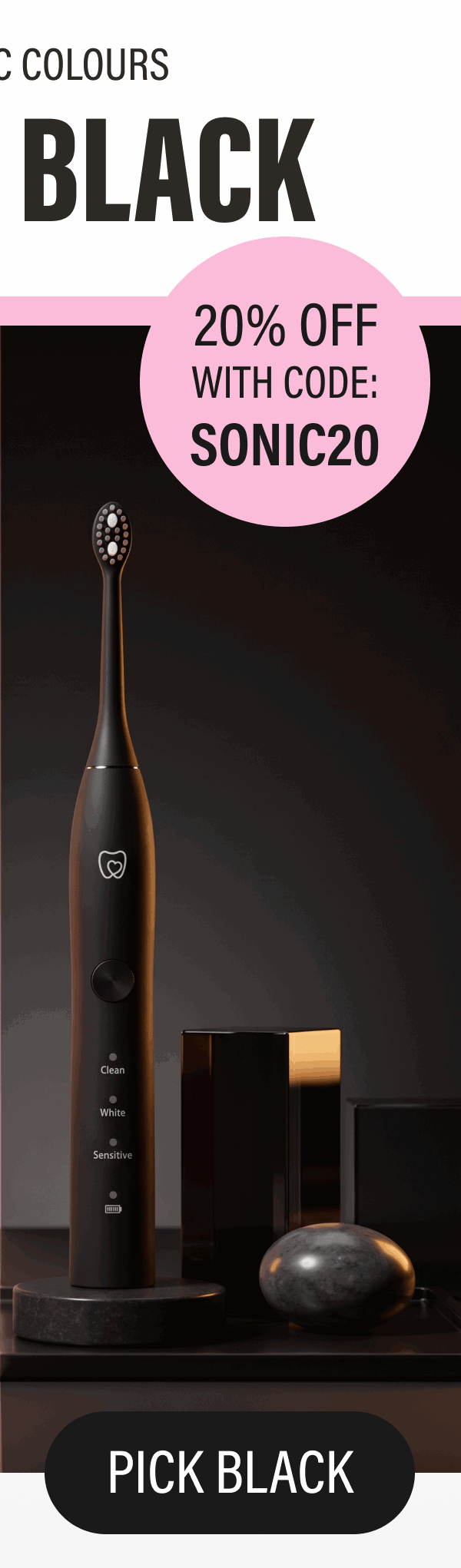 Sonic One Electric Toothbrush - Black