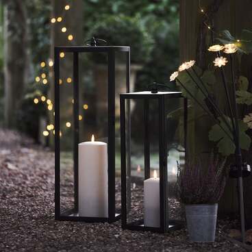 Duo de Grandes Lanternes de Jardin Bowen avec Bougies TruGlow®