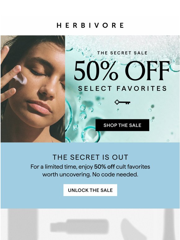 Unlock 50% off 🔑 THE SECRET SALE
