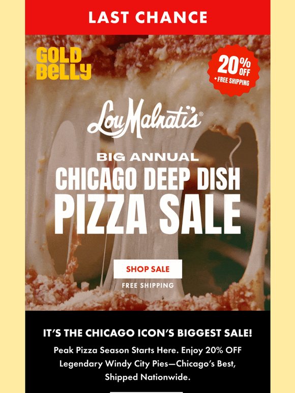 LAST CHANCE 🍕 Lou Malnati’s Pizza Sale!