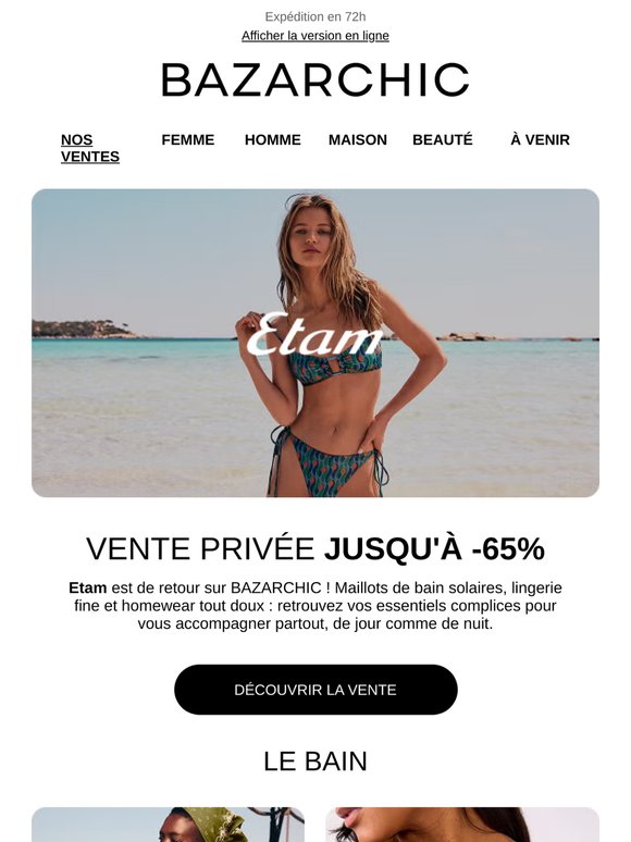 Etam est de retour | Jusqu'à -65%