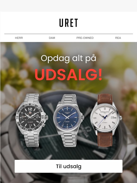Rabat og ure til dig 🎁 ⌚