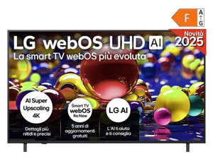LG UHD AI 65UA74006LB TV webOS Serie UA74 65'' 4K, α7 Gen8, HDR10, 20W, 3 HDMI con Game Optimizer, Smart TV WebOS 2025