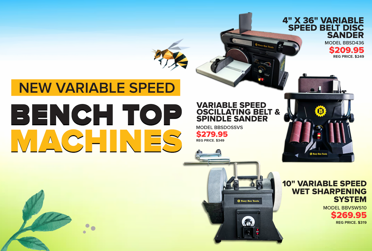 variable speed BENCH TOP MACHINES