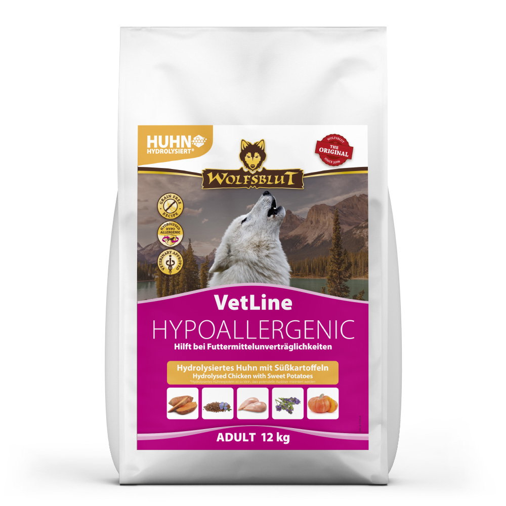 Image of VetLine | Hypoallergenic Hydrolysiertes Huhn | Trockenfutter | 12 kg