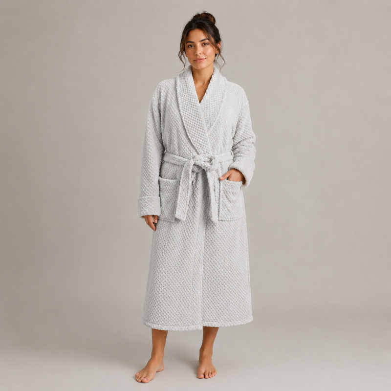 Cosy Luxe Waffle Bath Robe