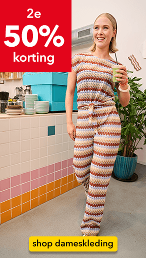 2e 50% korting op alle dameskleding!
