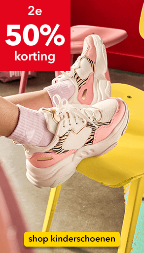 Alle kinderschoenen in de actie met 50% korting op het 2e paar! 