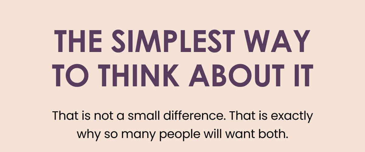 THE SIMPLEST WAY TO THINK ABOUT IT
