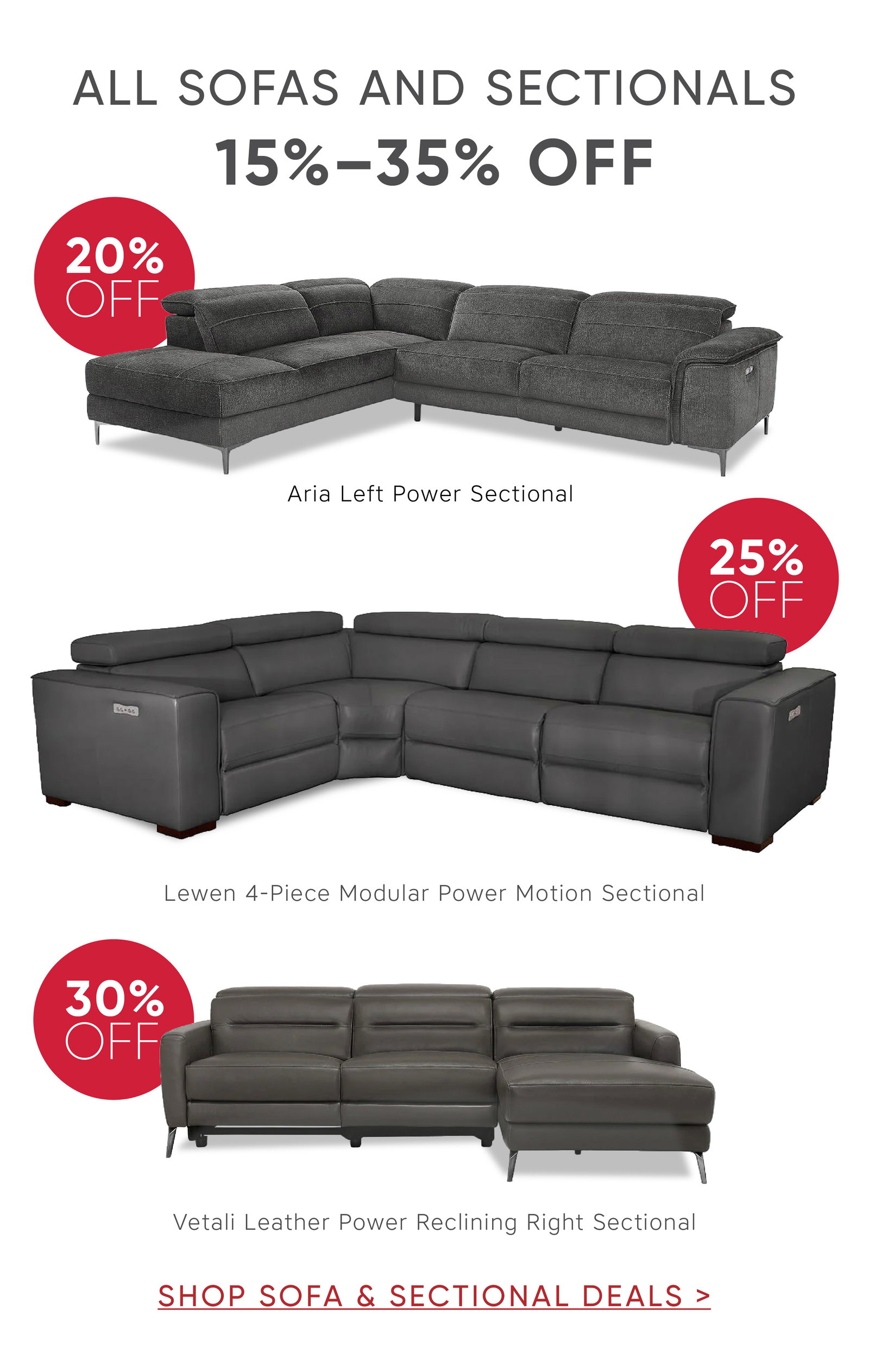 Shop Sofa and Sectional Deals