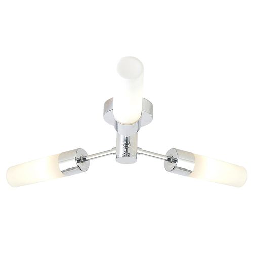 Elena 3 Light Semi Flush Bathroom Ceiling Light - Chrome
