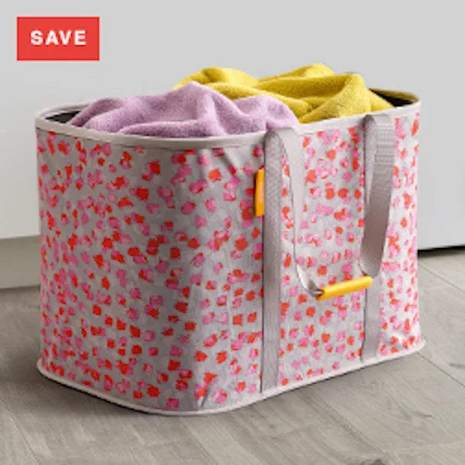 Joseph Joseph Hold-All Max Peach Collapsible Laundry Basket, 55L