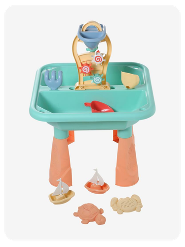 Kinder Sand- und Wasser-Spieltisch, Outdoorspieltisch - mehrfarbig