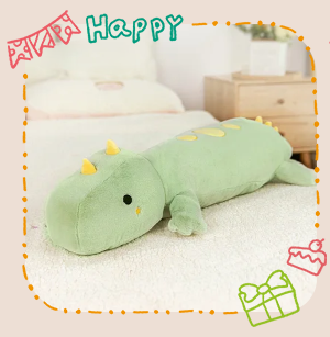 Tall black axolotl plush toy.