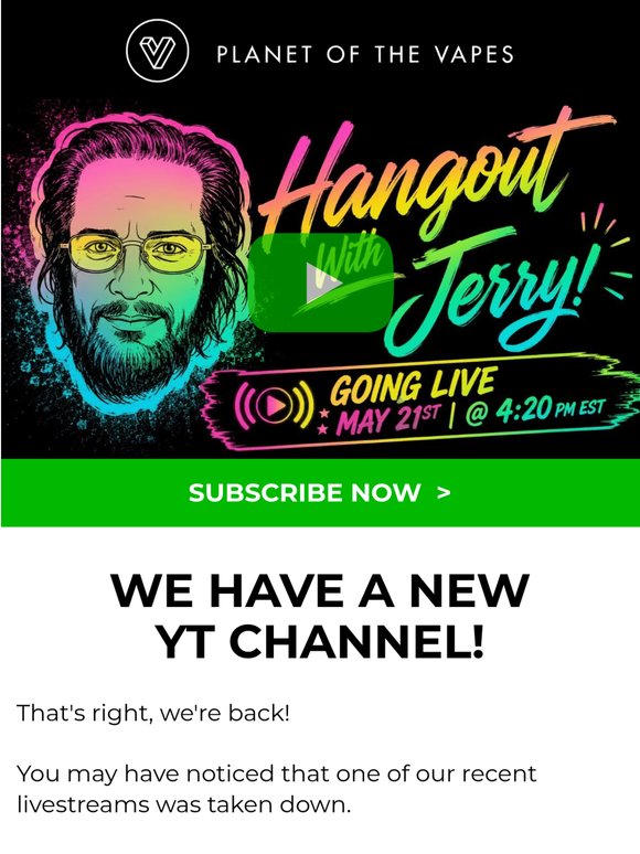 Join Our New YT Channel: Hangout With Jerry!