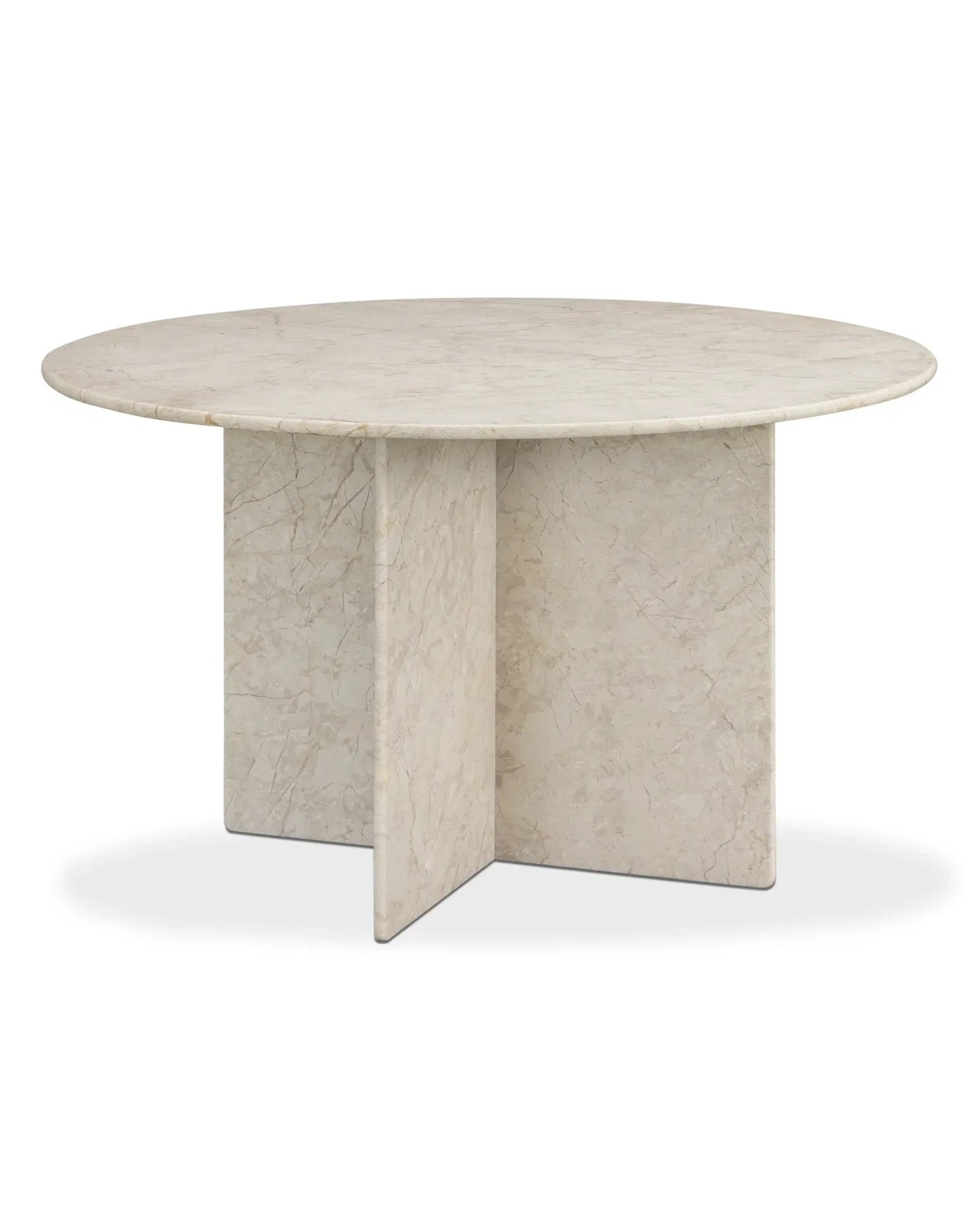 Image of Clara Dining Table | Desert Rose Marble