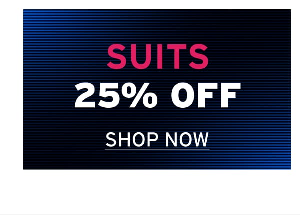 Men’s suiting collection including suits, jackets, pants, and tuxedos.