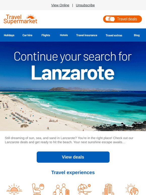 New Lanzarote deals: Continue your search 🏖