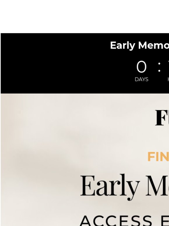 Final Hours: Early Memorial Day Access Ends Today!