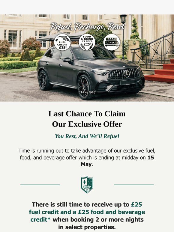 Final hours to get up to £25 fuel credit