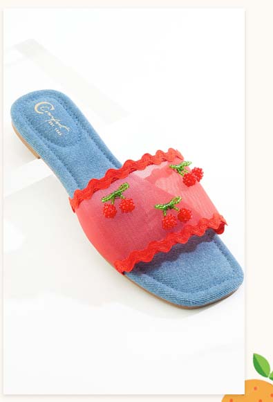 Shop Cherry Ric Rac One Band Sandals