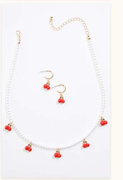 Shop Cherry Charm Necklace Set