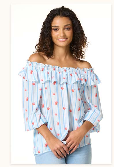 Shop Cherry Stripe Top