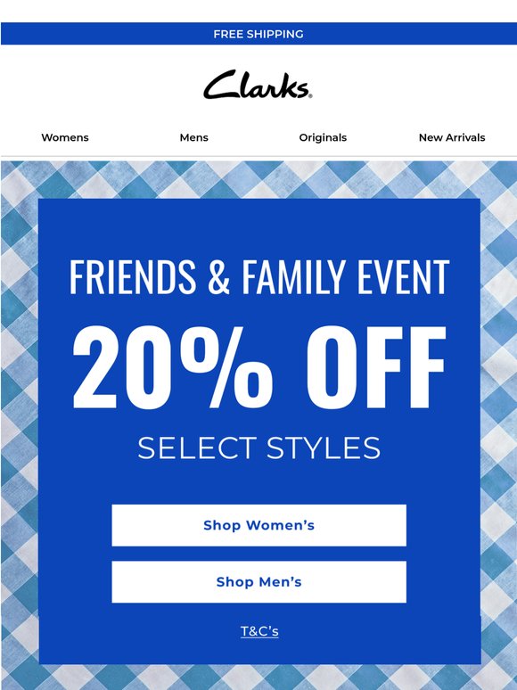 Don’t Miss 20% Off Select Shoes & Sandals!