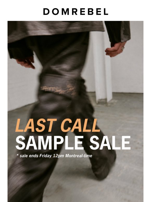 LAST CALL : Sample Sale