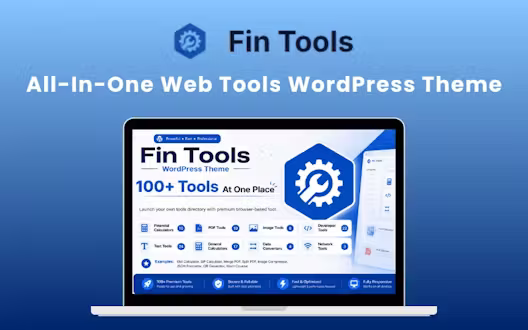 Fin Tools – All-In-One Web Tools WordPress Theme | Lifetime Access