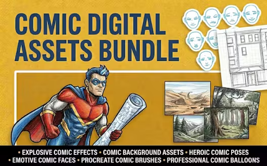 Comic Digital Assets Bundle | Extended License