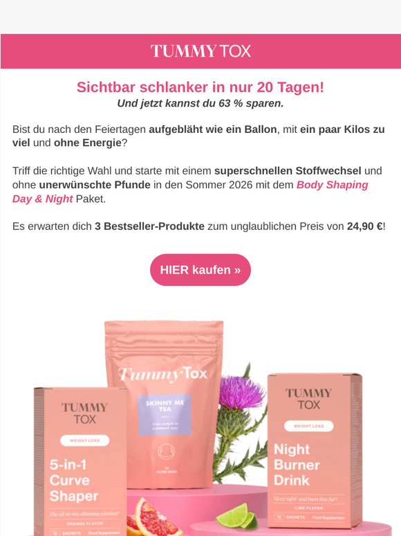 Abspecken in 20 Tagen! 👙