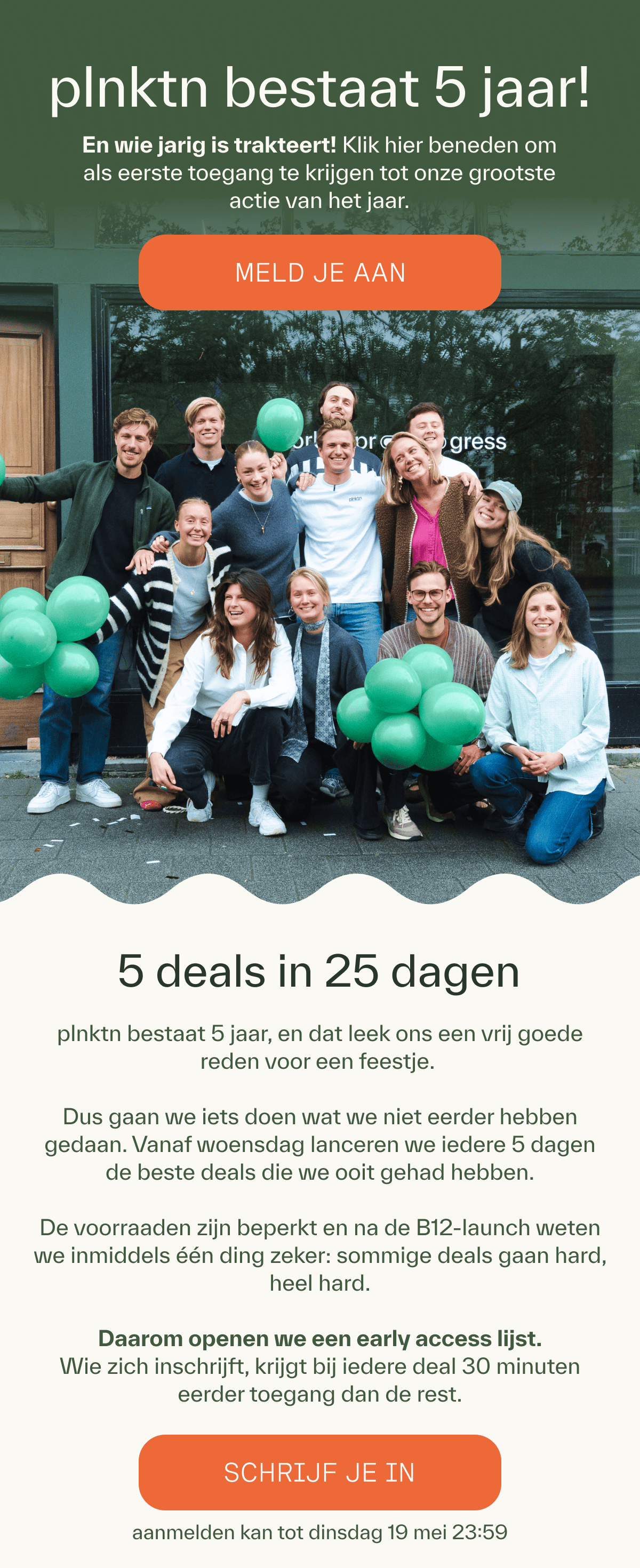 plnktn bestaat 5 jaar. En wie jarig is trakteert! meld je nu aan voor early access