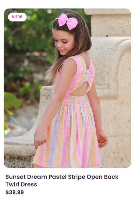 Sunset Dream Pastel Stripe Open Back Twirl Dress