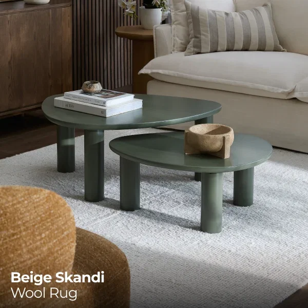 Beige Skandi Wool Rug