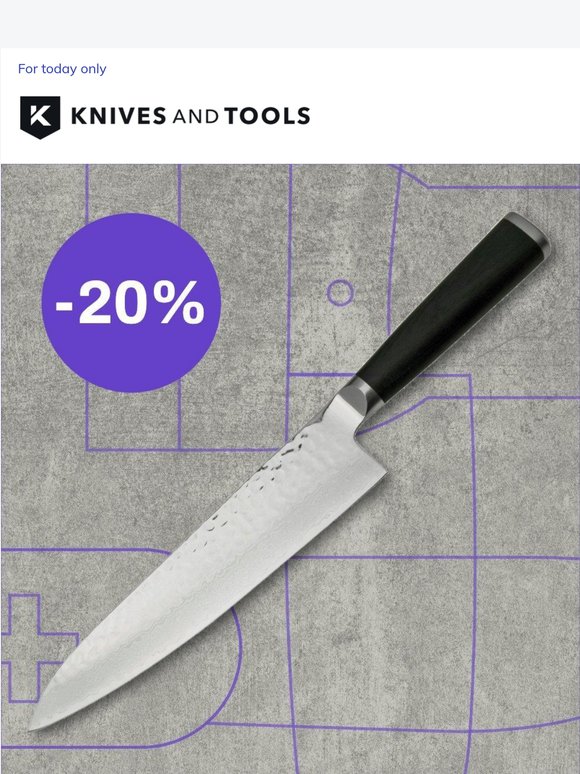 DEAL OF THE DAY: 20% off the Shizu Hamono Shikisai Miyako Bessaku gyuto chef's knife, 21 cm