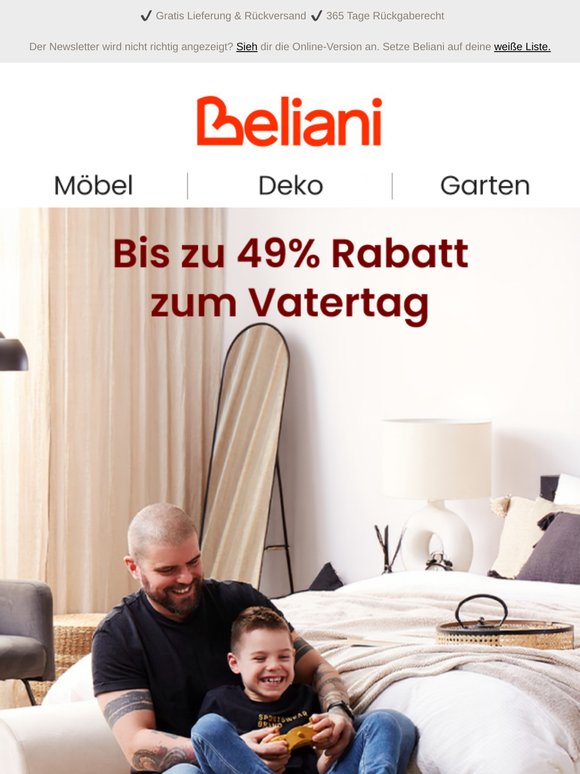 Bis zu 49% Rabatt zum Vatertag 🎁