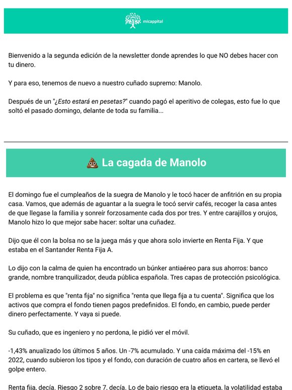 Manolo vuelve a la carga: Renta fija no significa ganancia fija