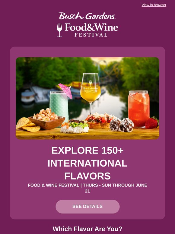 🍷150+ International Flavors, plus 🎶Pop 2000 Concert this Saturday!