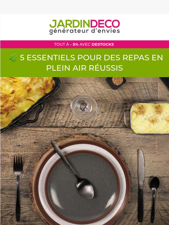 5 essentiels pour des repas en plein air vraiment réussis