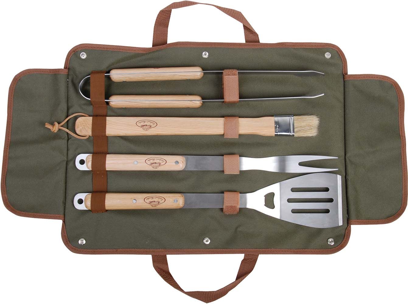 Image of Mallette en toile avec ustensiles barbecue
