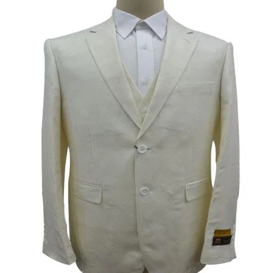 Linen-2BV Off White Suit