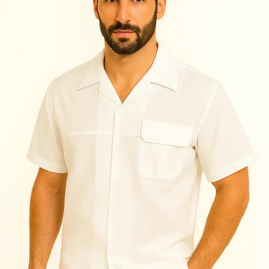 Mens Linen Suit / Cotton French Cuffs 2 Piece Summer Casual Two Piece Mens Walking Outfit For Sale Pant Sets Casual Suit Short Sleeve Shirt + Pants White All White Outfits For Men